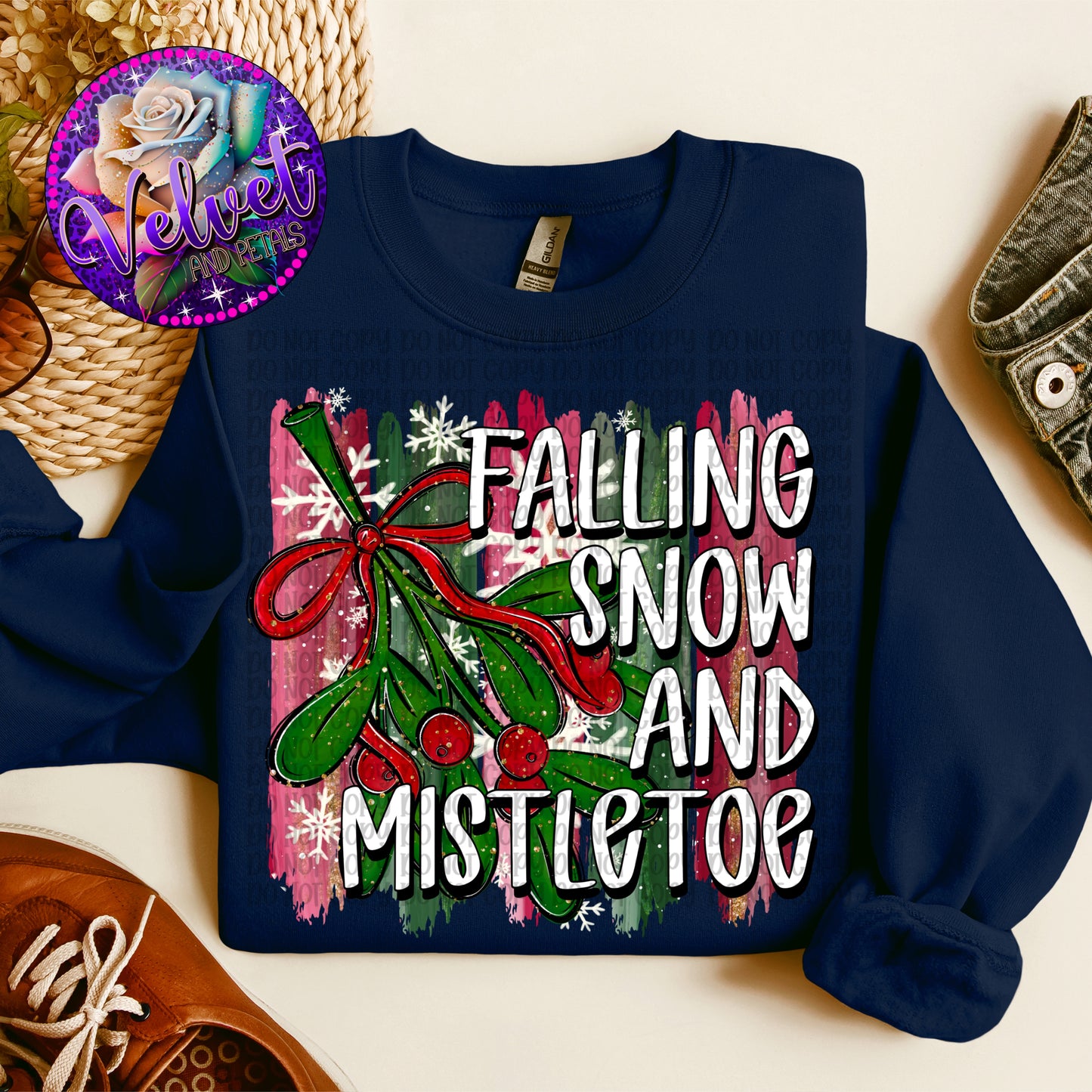 Falling Snow And Mistletoe