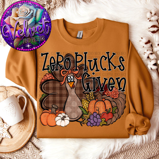 Zero Plucks Given Black