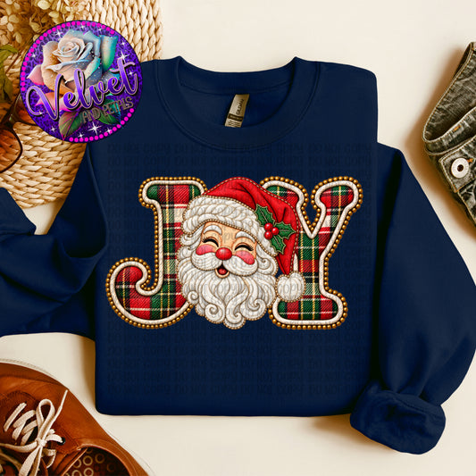 Faux Embroidered Joy