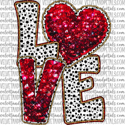 Love Glitter Heart
