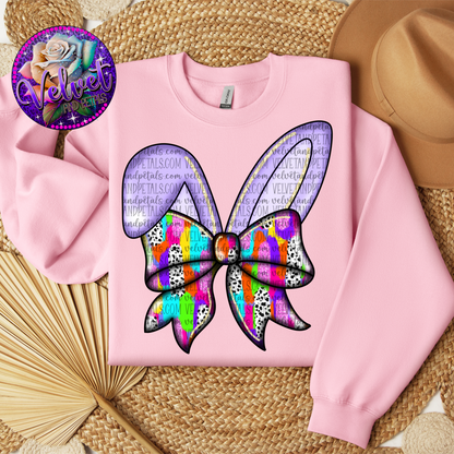 Purple Bunny Ears With Colorful Coquette