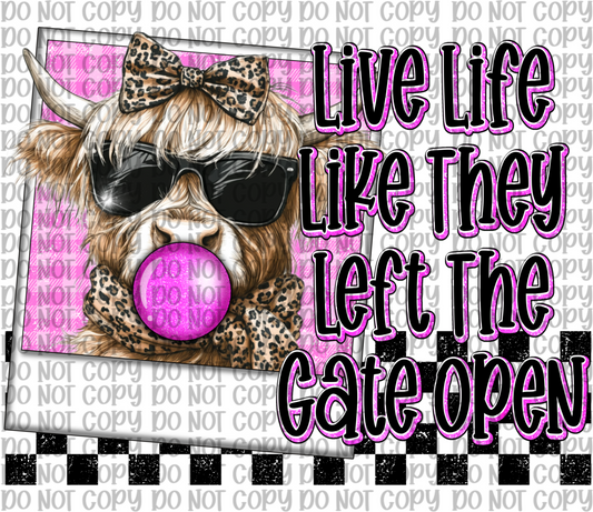 Live Life Like They Left The Gate Open