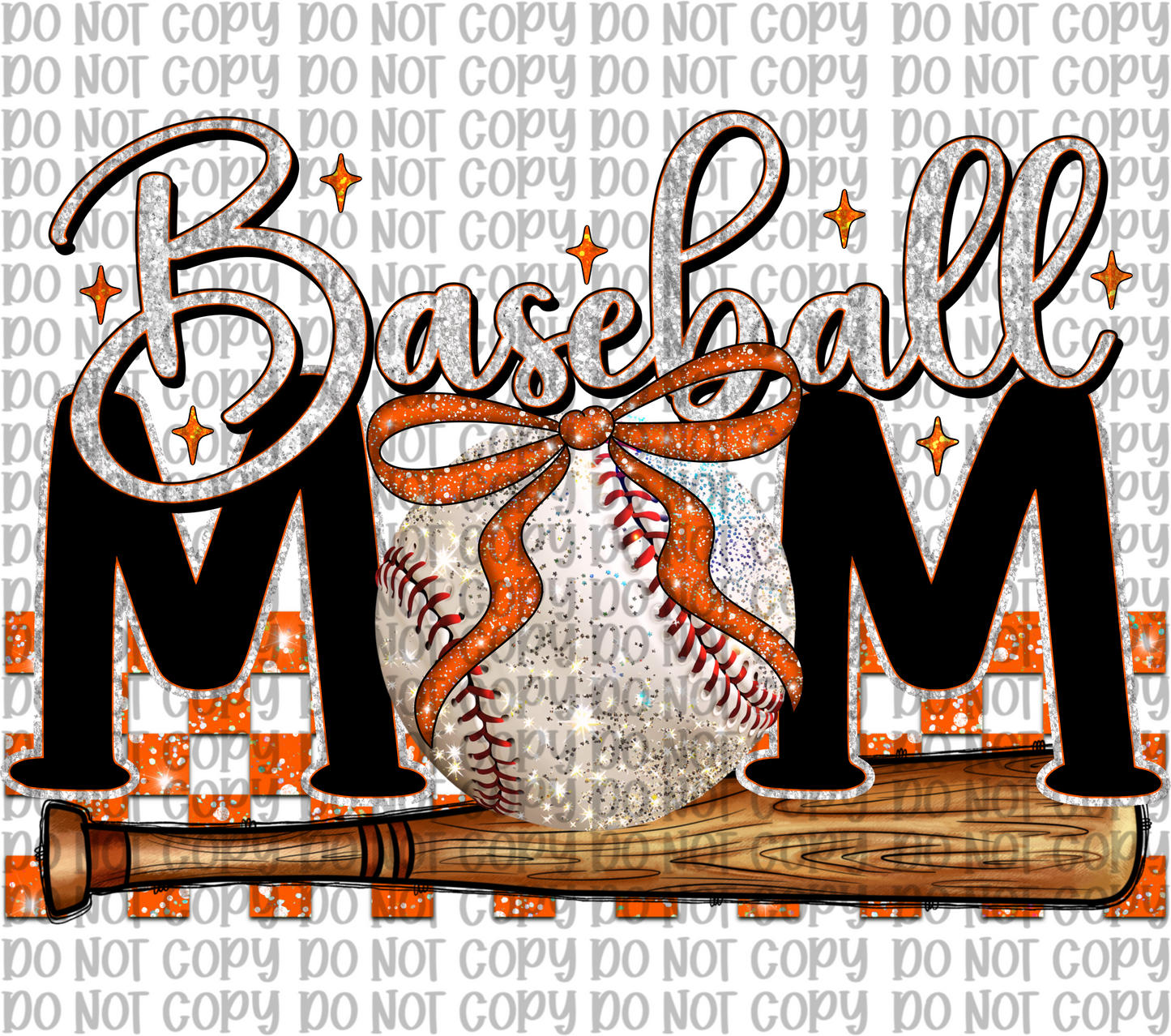 Baseball Mom Orange