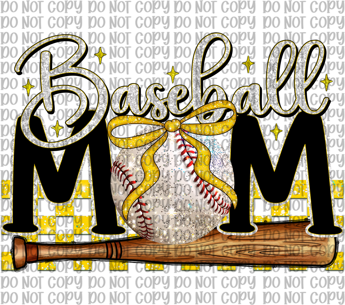 Baseball Mom Yellow