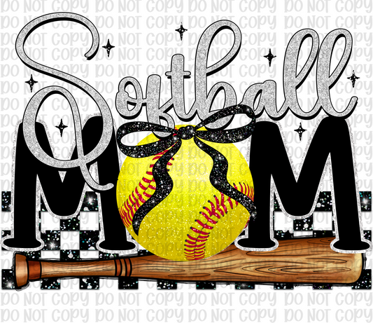 Softball Mom Black