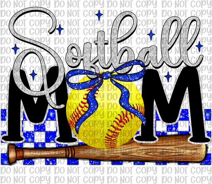 Softball Mom Blue