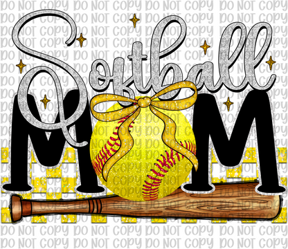 Softball Mom Yellow