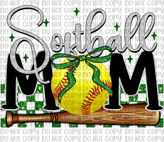 Softball Mom Green