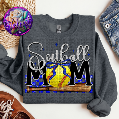 Softball Mom Blue