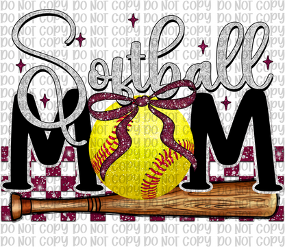 Softball Mom Maroon