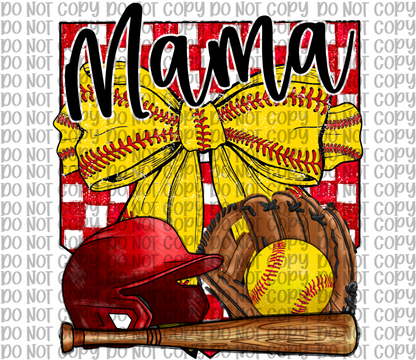 Softball Mama Checkered