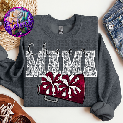 Maroon Cheer Mama Lace