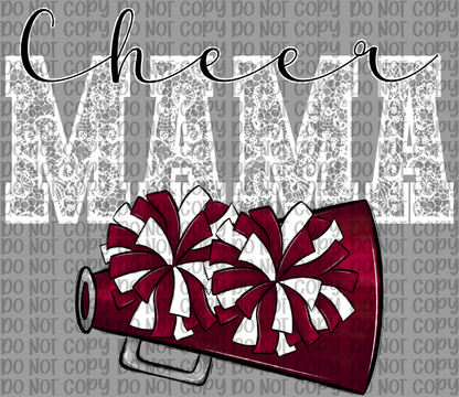 Maroon Cheer Mama Lace