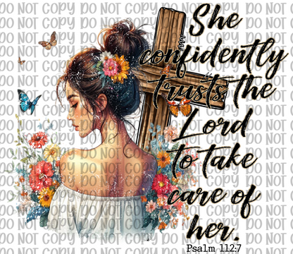 She Confidently Trusts The Lord