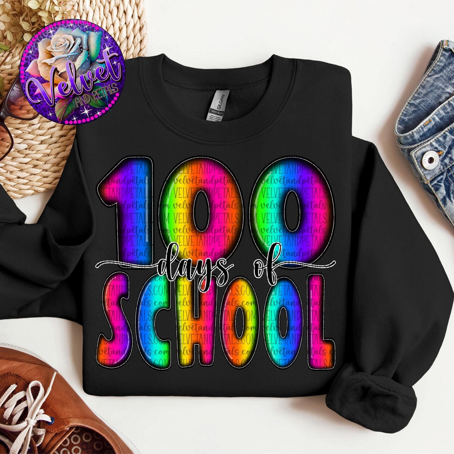 100 Days of School Bright