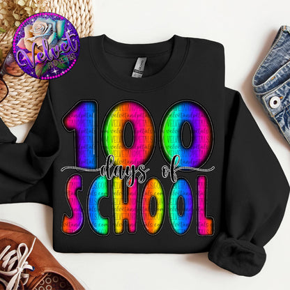 100 Days of School Bright