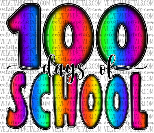 100 Days of School Bright