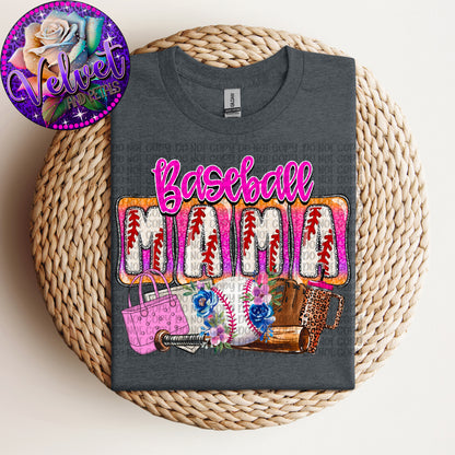 Pink Baseball Mama