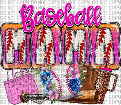 Pink Baseball Mama