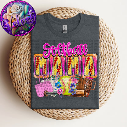 Pink Softball Mama
