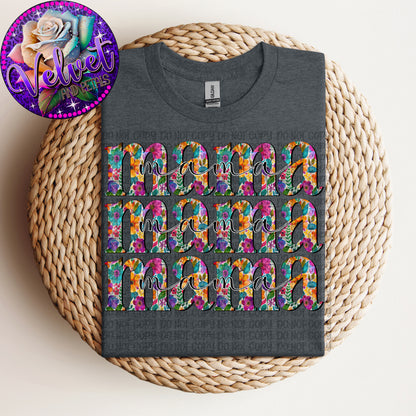 Stacked Floral Mama
