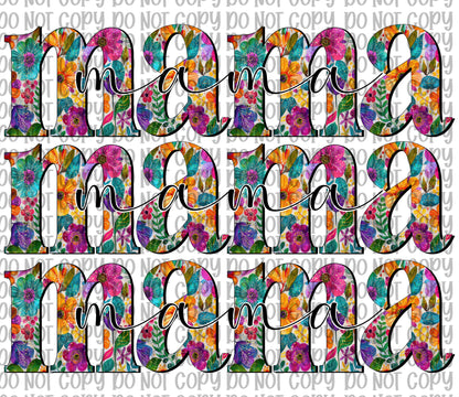 Stacked Floral Mama