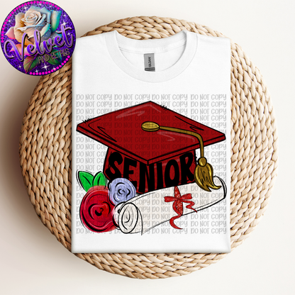 Red Senior Cap