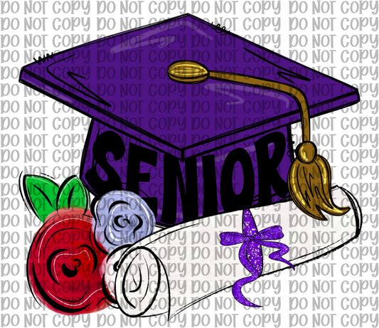 Purple Senior Cap