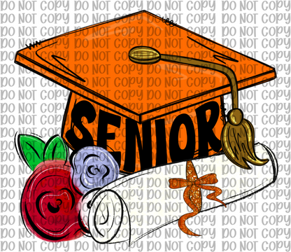 Orange Senior Cap