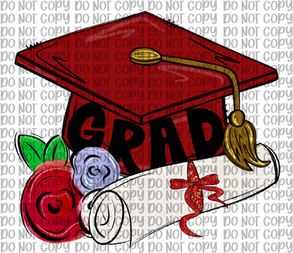 Red Grad Cap