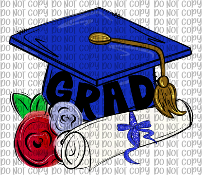 Blue Grad Cap