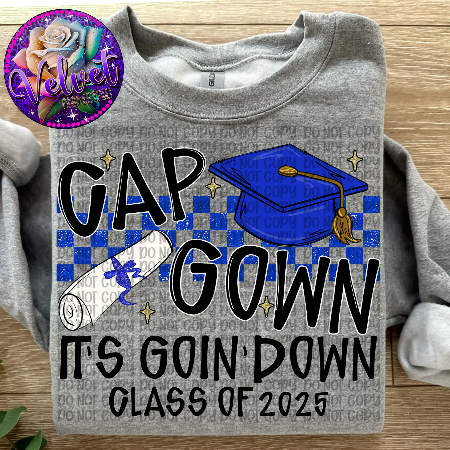 Cap Gown Blue