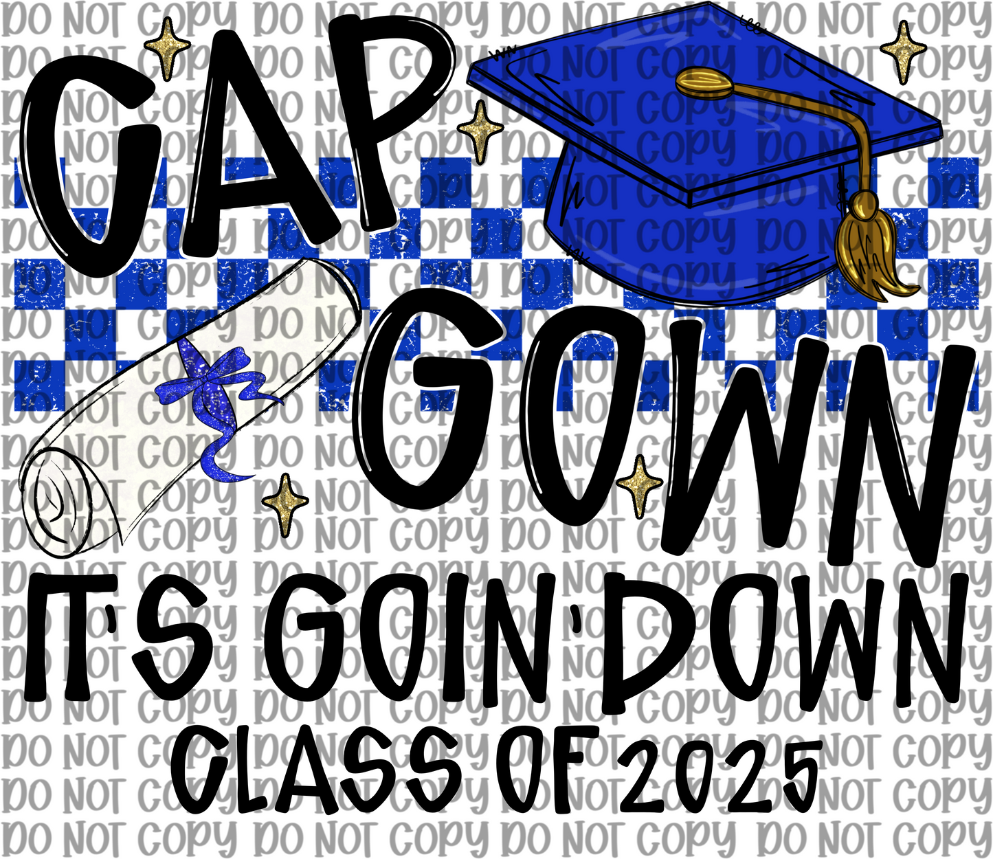 Cap Gown Blue