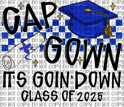 Cap Gown Blue
