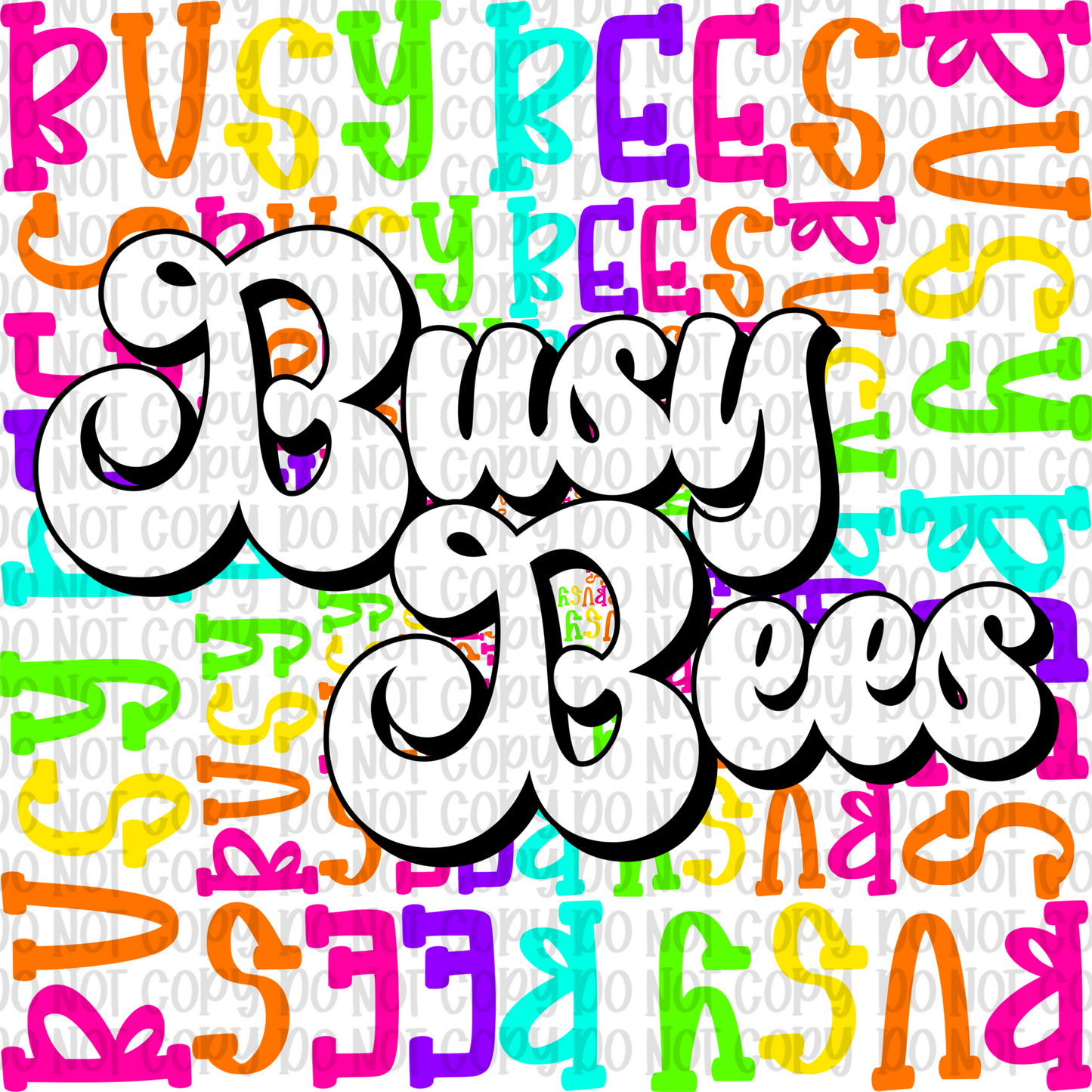 Neon Busy Bees