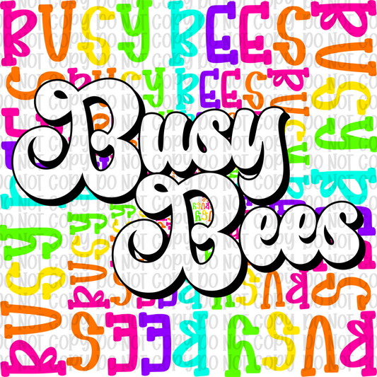 Neon Busy Bees