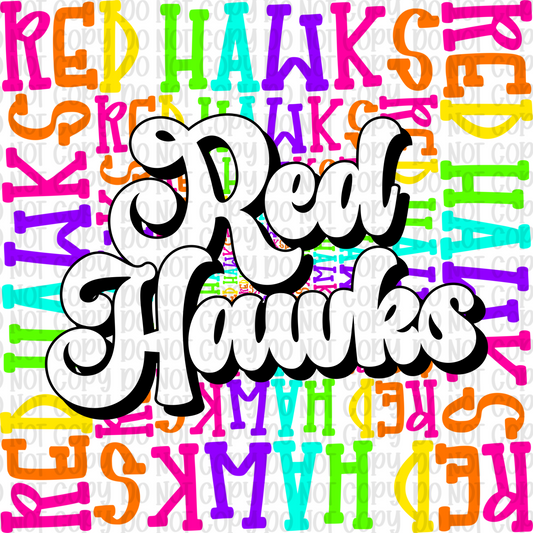 Neon Red Hawks