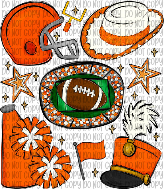 School Spirit Collage Orange