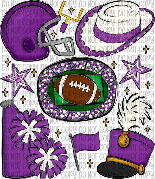 School Spirit Collage Purple