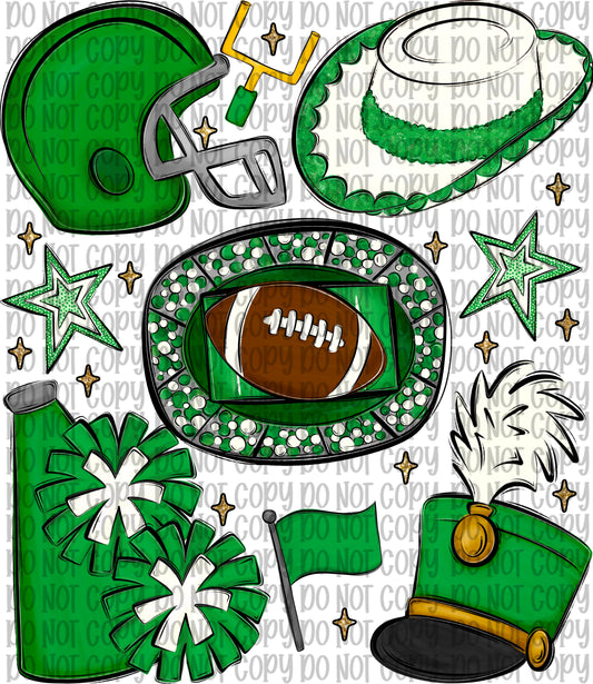 School Spirit Collage Green