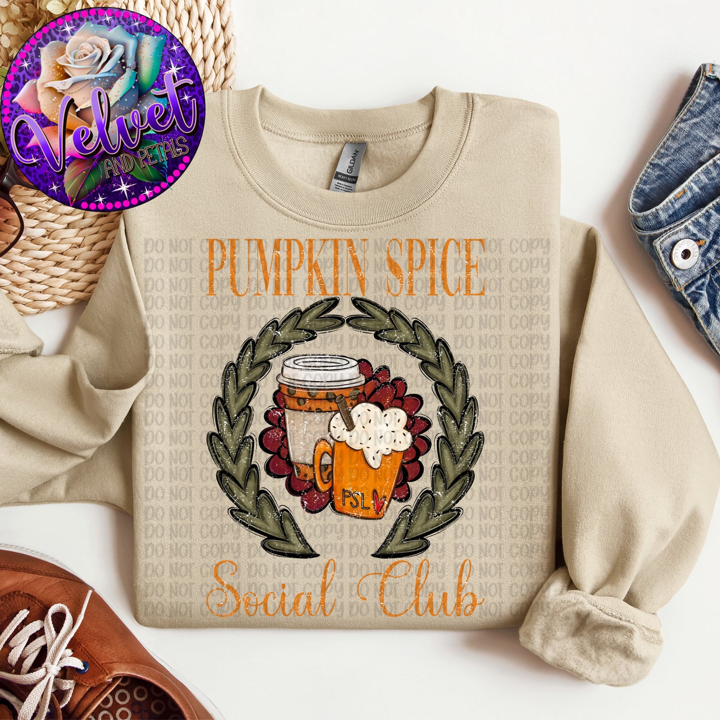 Pumpkin Spice Social Club Grunge