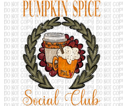 Pumpkin Spice Social Club Grunge