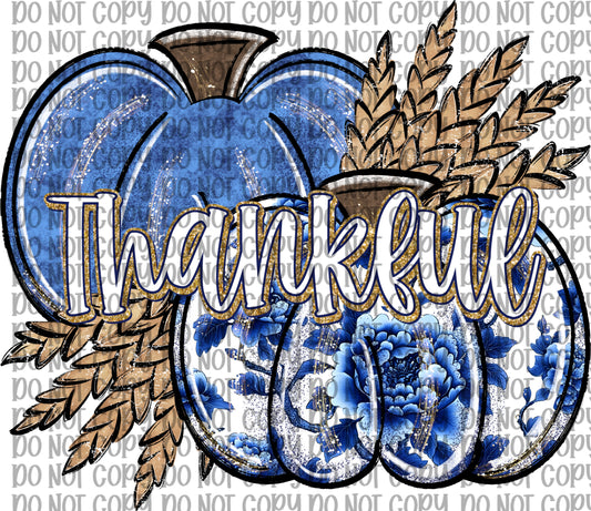 Thankful Blue Pumpkins