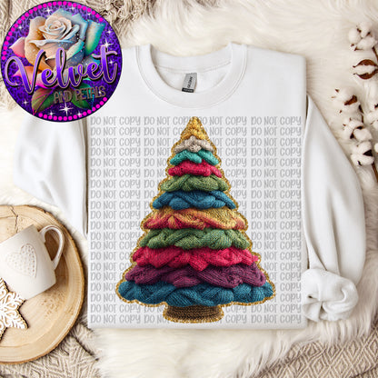 Faux Yarn Christmas Tree