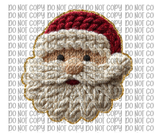 Faux Yarn Santa