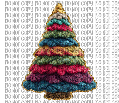 Faux Yarn Christmas Tree