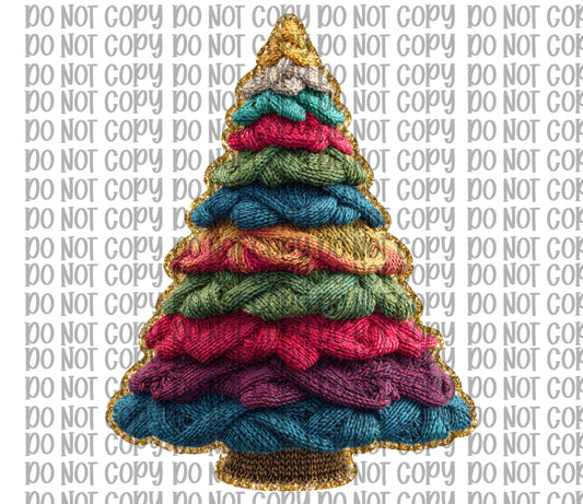 Faux Yarn Christmas Tree