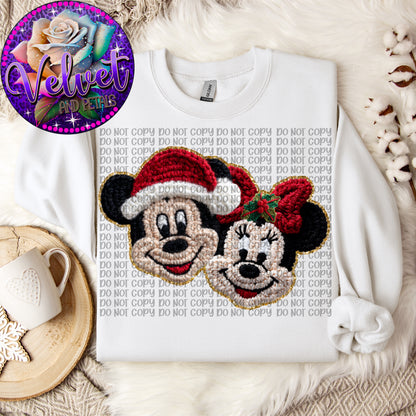 Faux Yarn Mouse Couple