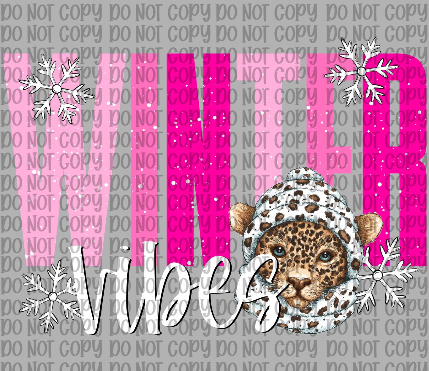 Pink Winter Vibes Leopard