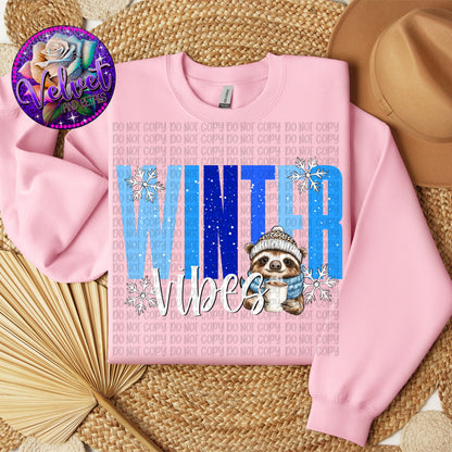 Blue Winter Vibes Sloth